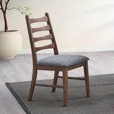 ACME Mayah Dark Gray Linen Walnut Side Chair (Set-2) Model DN04172